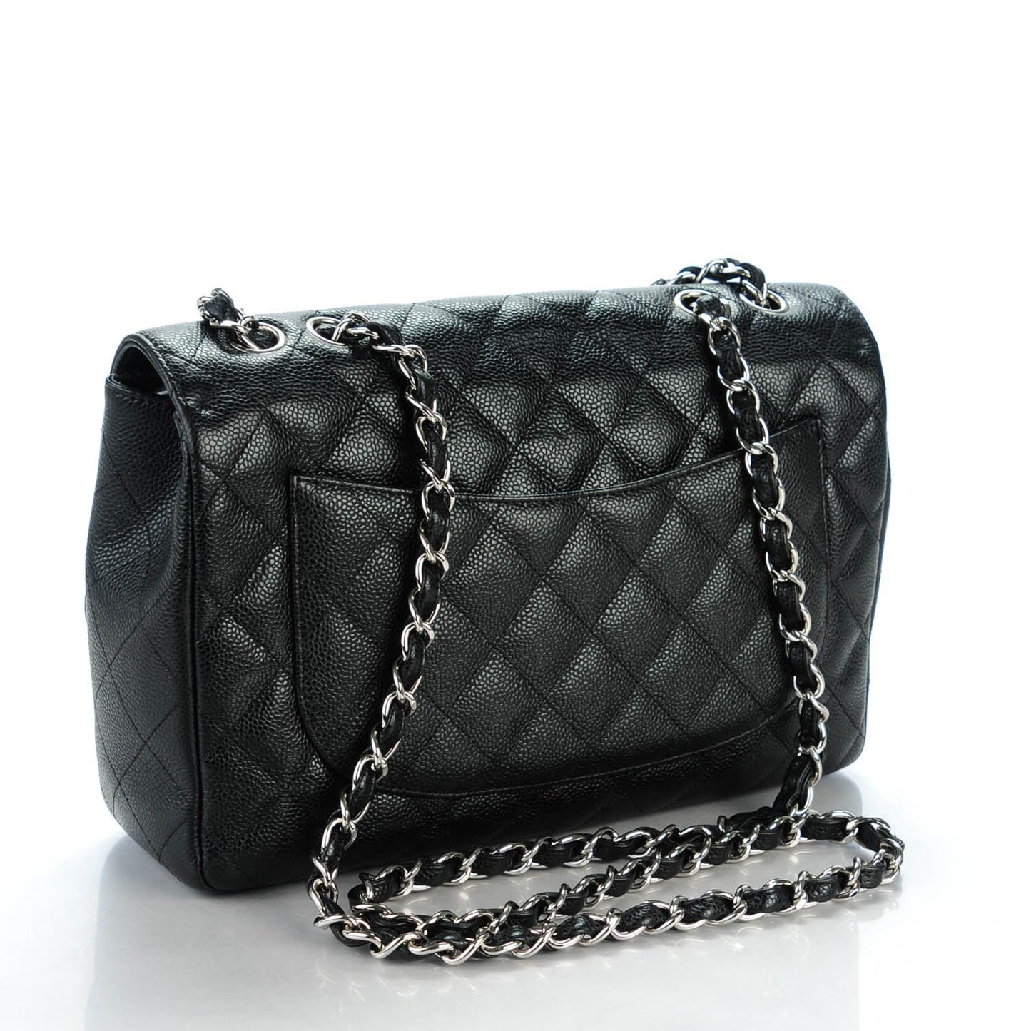 Caviar Quilted Jumbo Single Flap Black