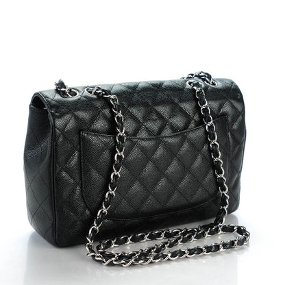 Chanel Caviar Quilted Jumbo Single Flap Black 3 of 8