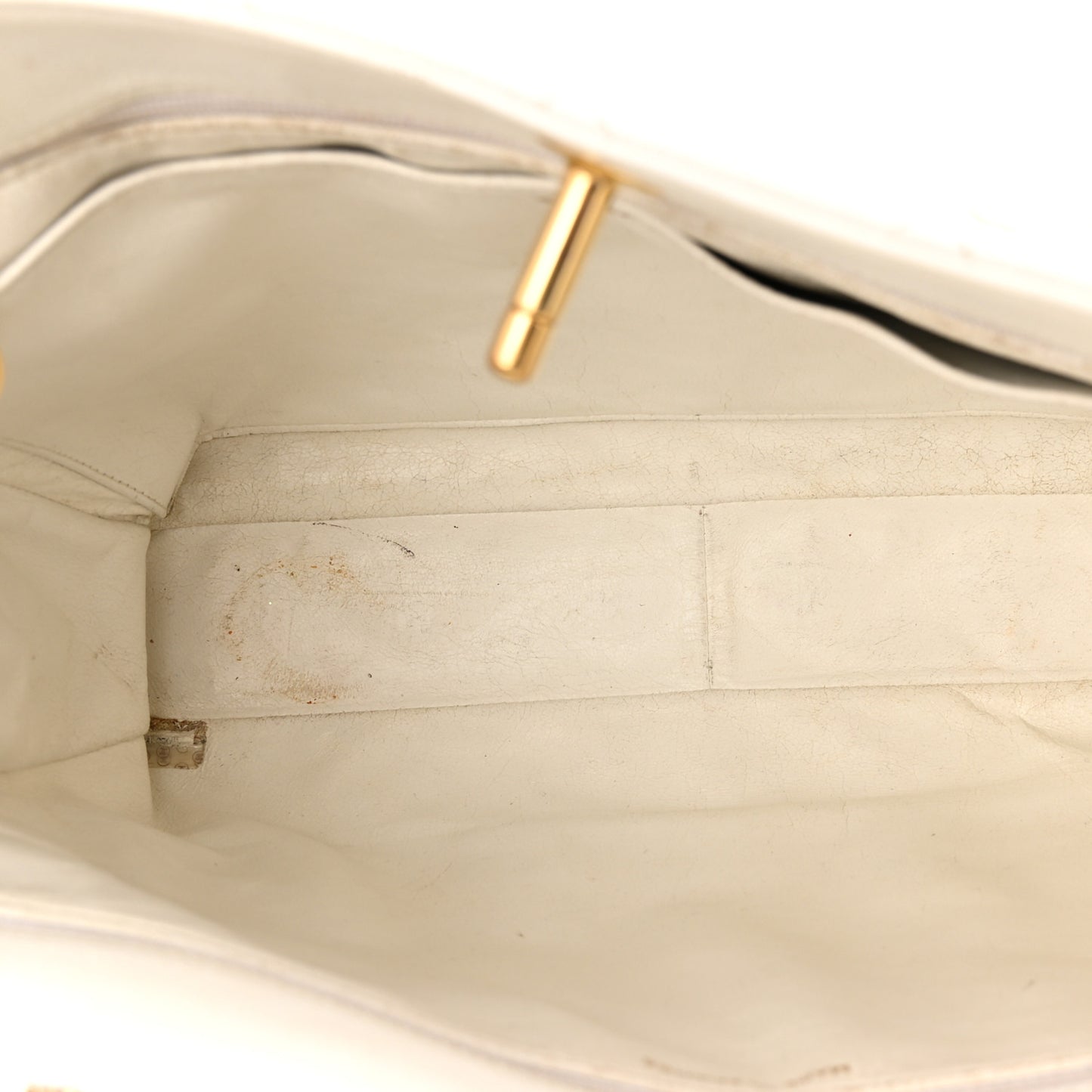 Caviar Quilted Shopper Tote White