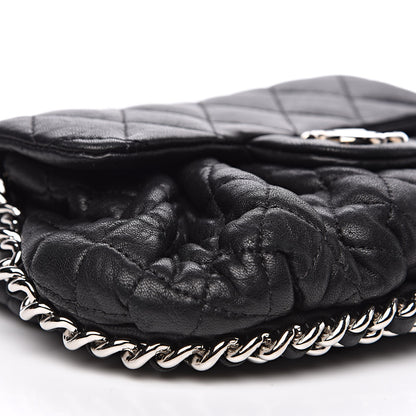 Chanel Washed Lambskin Quilted Mini Chain Around Flap Black 9 of 12