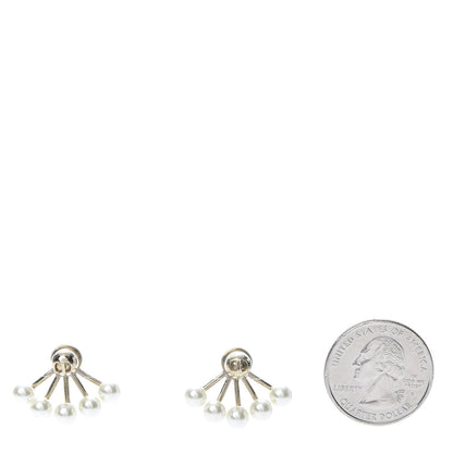 Christian Dior Pearl Petit CD Earrings Gold 2 of 5