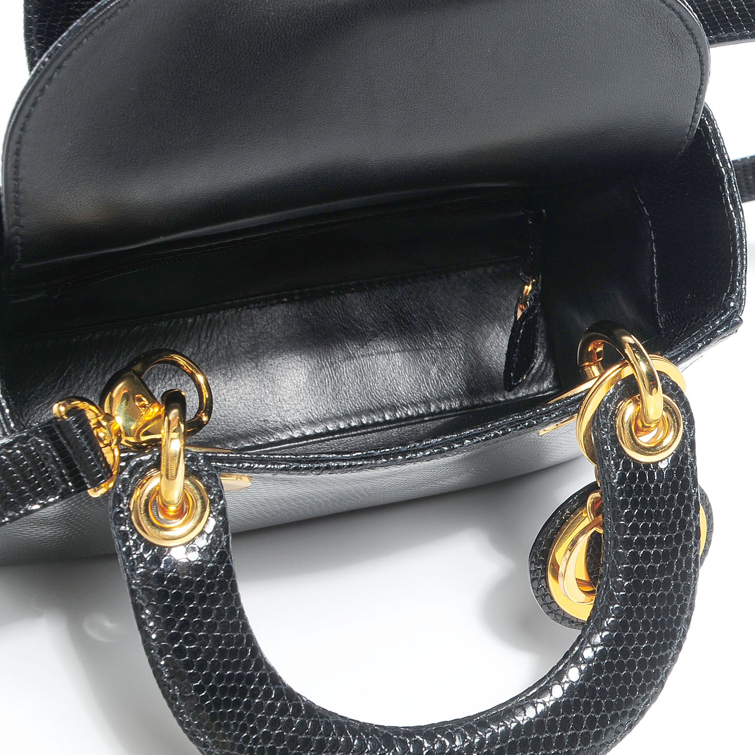Christian Dior Lizard Micro Lady Dior Black 7 of 8