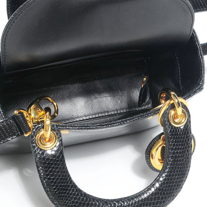 Christian Dior Lizard Micro Lady Dior Black 7 of 8