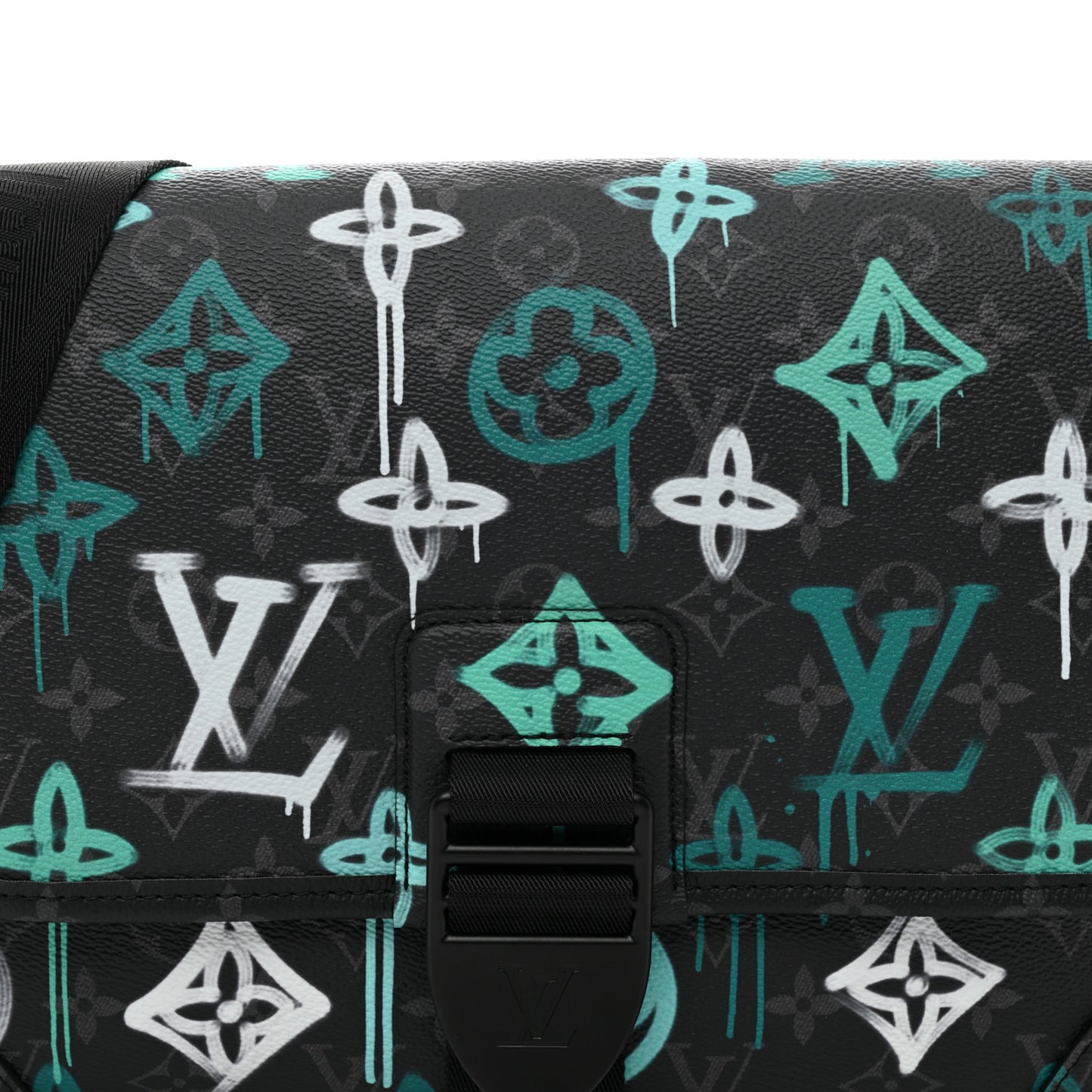 Monogram Eclipse LV Graffiti Archy Messenger MM Green Lights