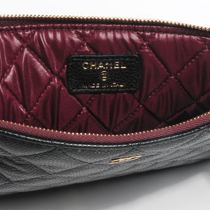 Chanel Caviar Quilted Medium Cosmetic Case Black 6 of 8