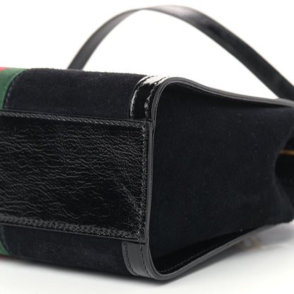 Gucci Suede Patent GG Web Small Ophidia Tote Bag Black 9 of 11