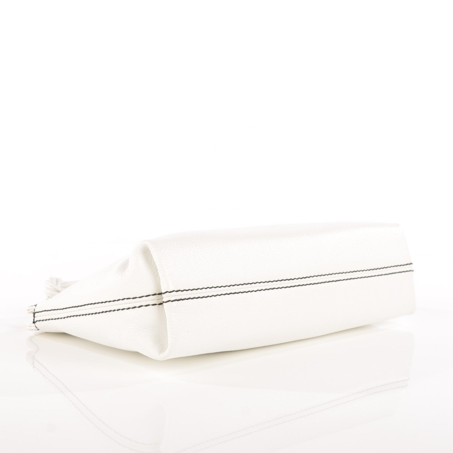 Chanel Caviar Resin CC Zip Clutch White 4 of 7