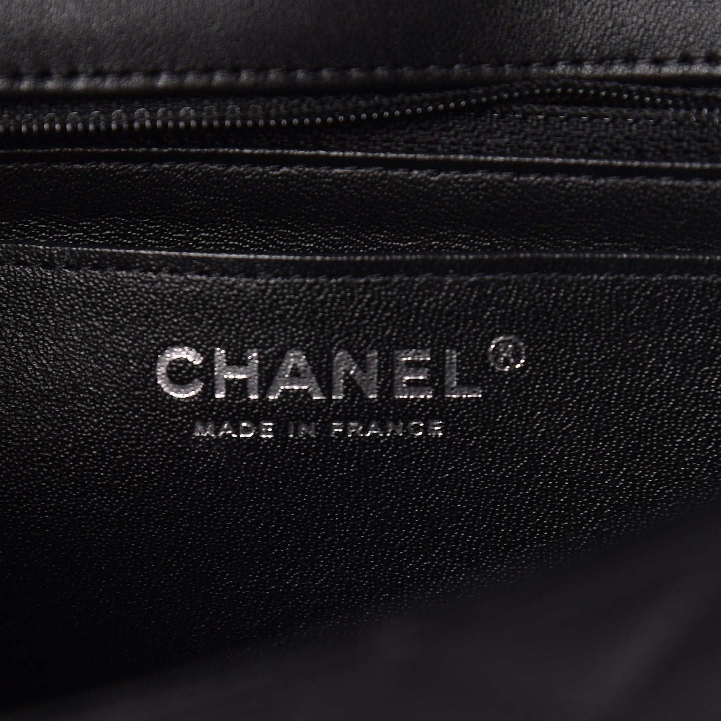 Lambskin Quilted Mini Rectangular Flap Black