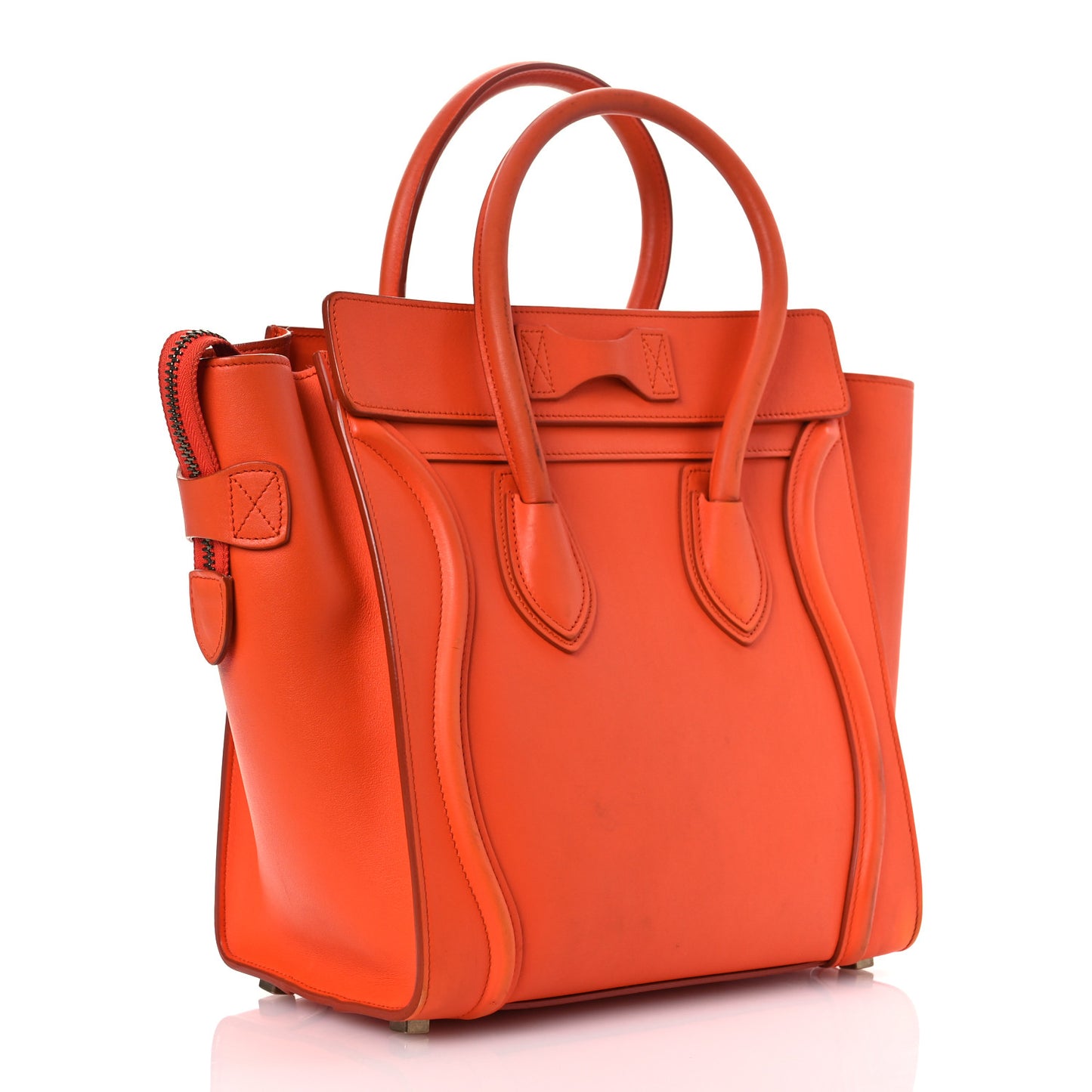 Smooth Calfskin Mini Luggage  Bright Orange