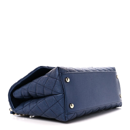 Chanel Caviar Quilted Small Coco Handle Flap Navy 4 of 11