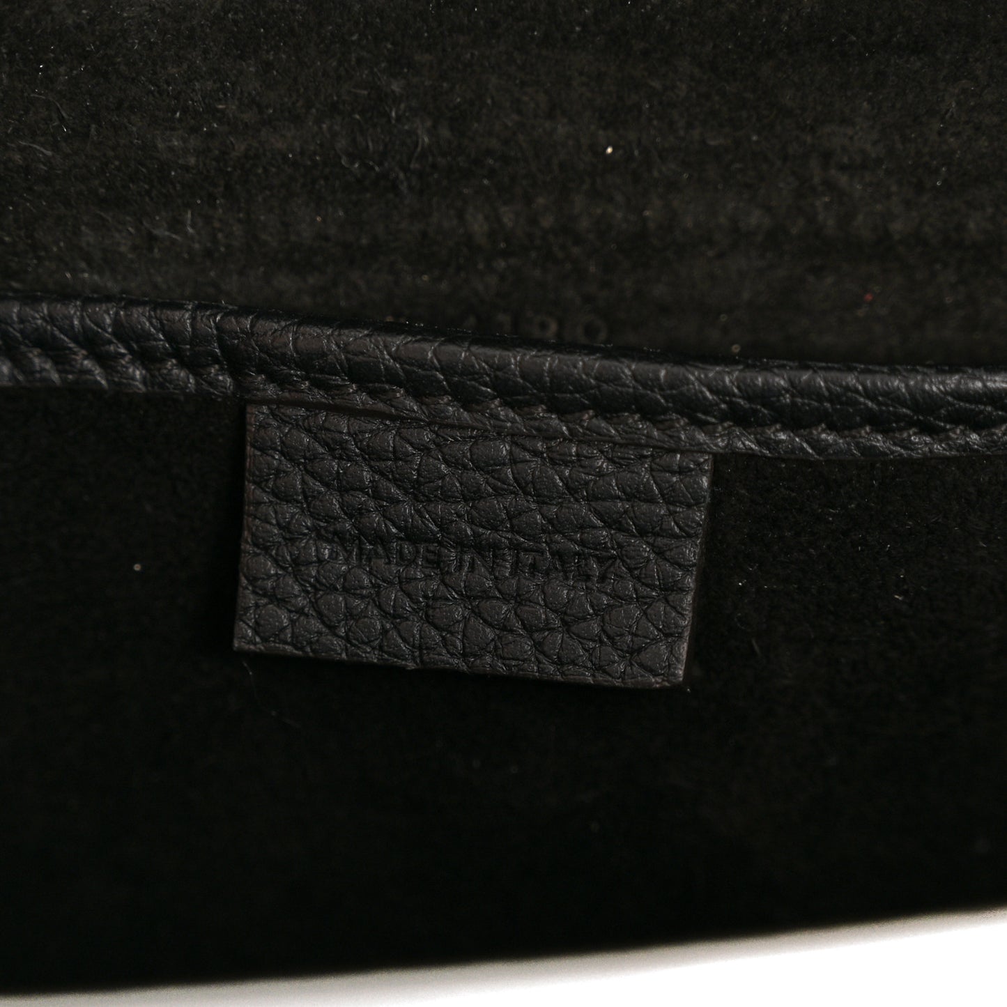 Drummed Calfskin Nano Luggage Black