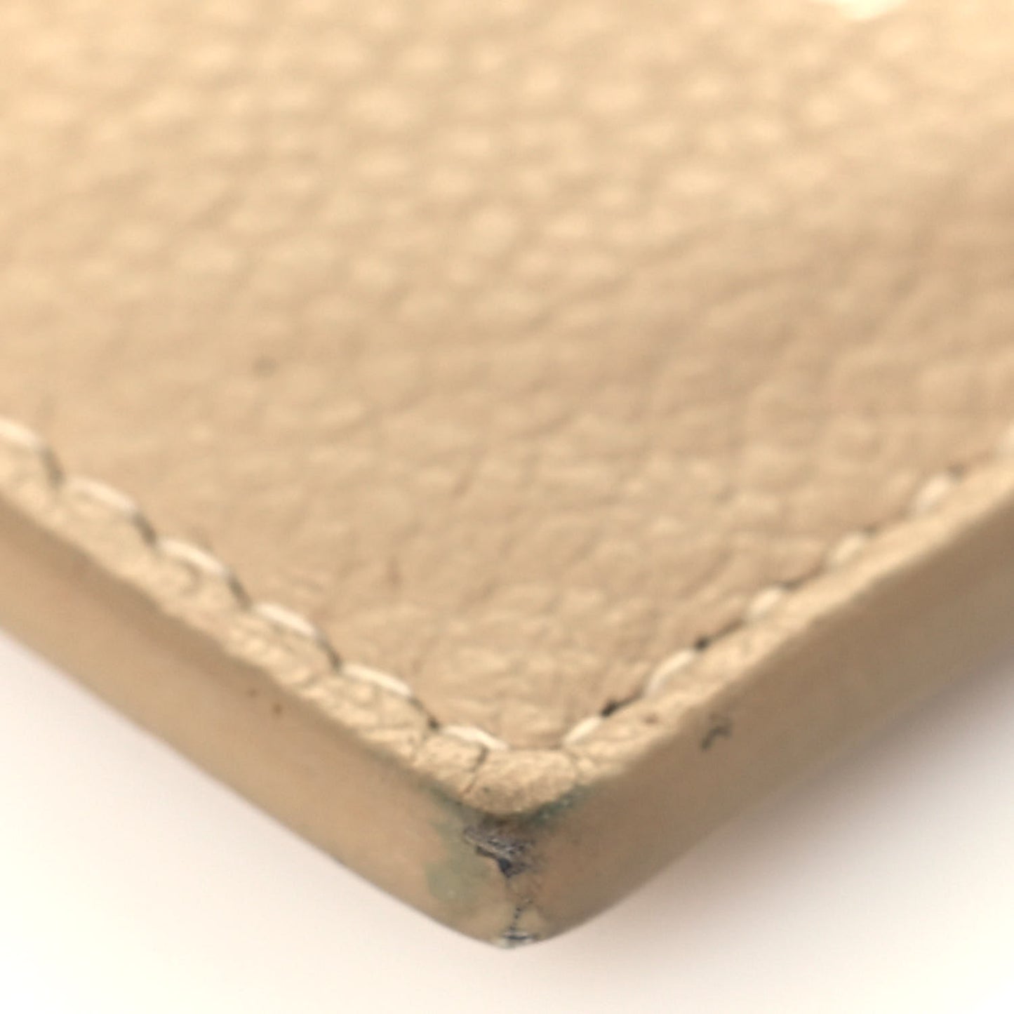 Grained Calfskin 5 Fragments Zip Pouch Card Holder Nude