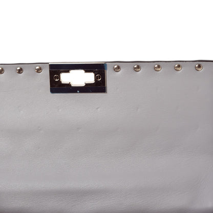 Valentino Garavani Nappa Medium Rockstud Spike Shoulder Bag Pastel Grey 8 of 8