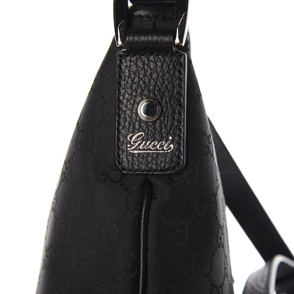 Gucci Nylon Monogram Abbey Messenger Bag Black 10 of 11