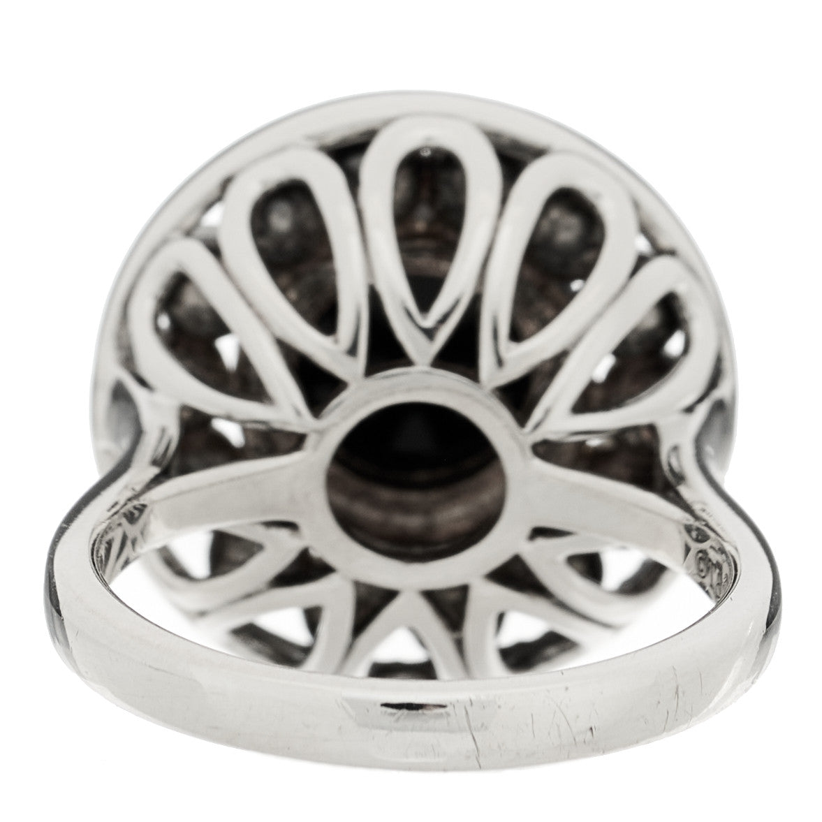 Tiffany Sterling Silver Black Onyx Freshwater Cultured Pearl Ziegfeld Ring 56 7.5 4 of 6