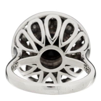 Tiffany Sterling Silver Black Onyx Freshwater Cultured Pearl Ziegfeld Ring 56 7.5 4 of 6