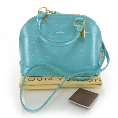 Louis Vuitton Vernis Alma BB Blue Lagon 3 of 8