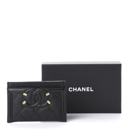 Chanel Caviar Quilted Filigree Card Holder Black 12 of 12