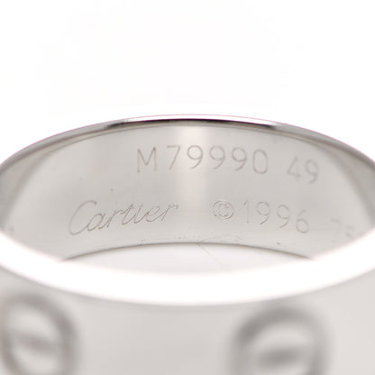 Cartier 18K White Gold 5.5mm LOVE Ring 49 4.75 4 of 5