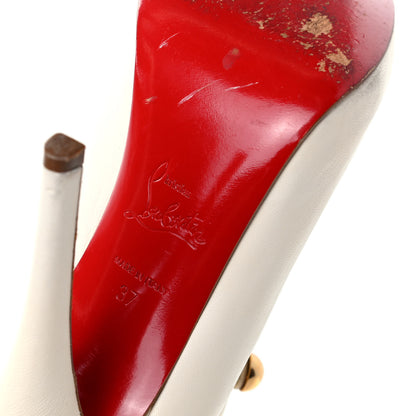 Christian Louboutin Calfskin Alta Fifre 120 Tall Boots 37 White 8 of 8