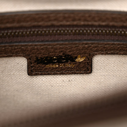 Gucci X ADIDAS Textured Dollar Calfskin Jumbo GG Textured Web Trefoil Logo Medium Diana Tote Bag Beige Brown Multicolor 7 of 10