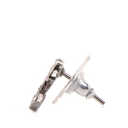 Chanel CC Chain Earrings Dark Silver 3 of 5