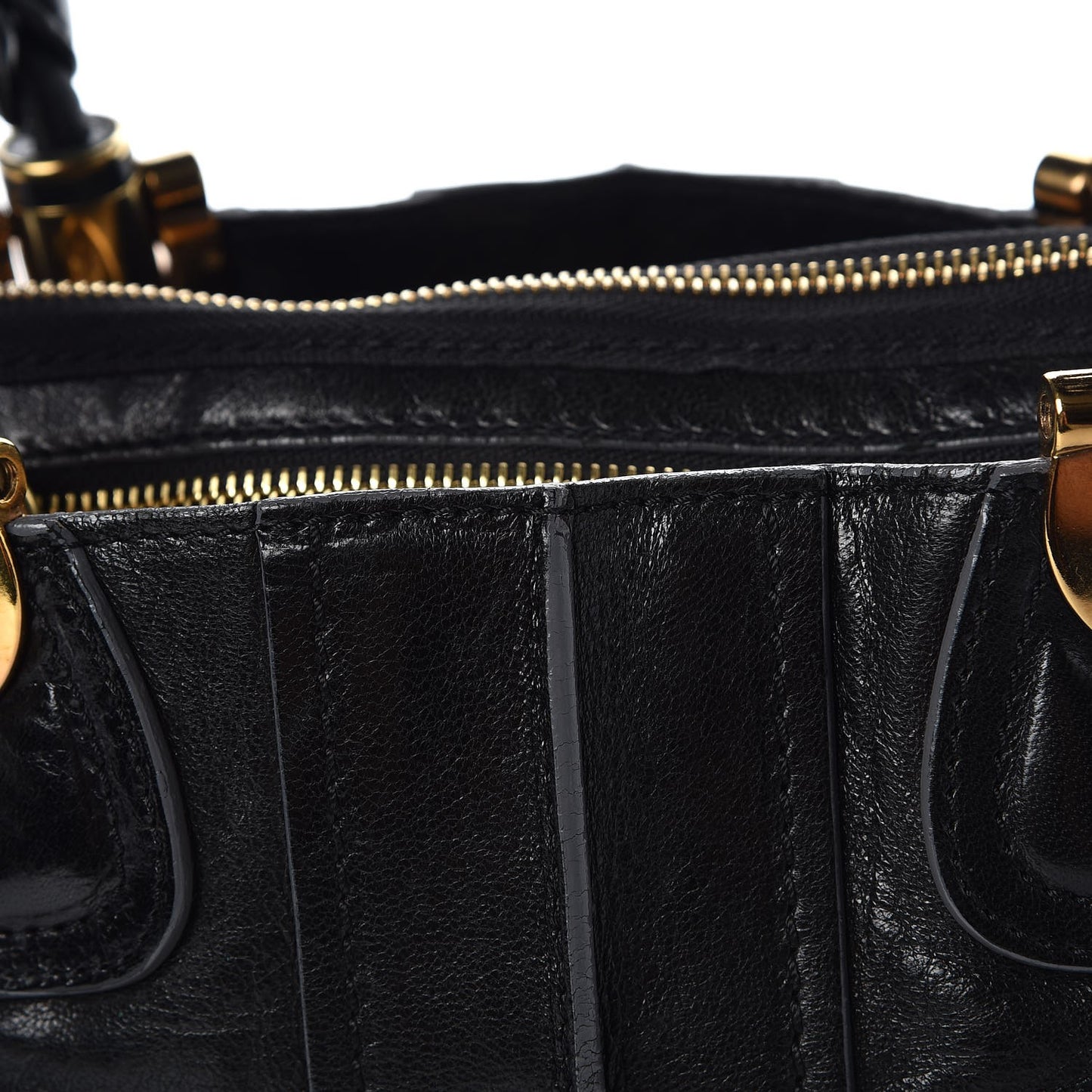 Lambskin Heloise Satchel Black