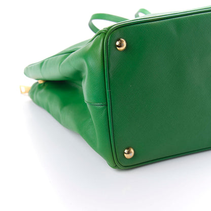 Prada Saffiano Large Galleria Double Zip Tote Verde 6 of 9