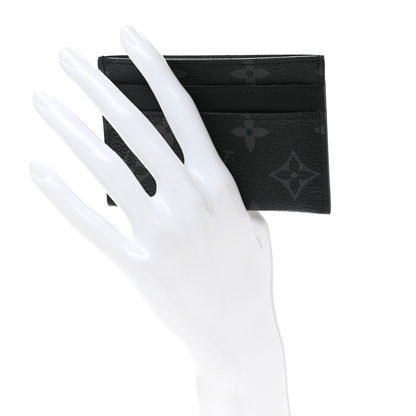 Louis Vuitton Monogram Eclipse Porte-Cartes Double Card Holder 2 of 8
