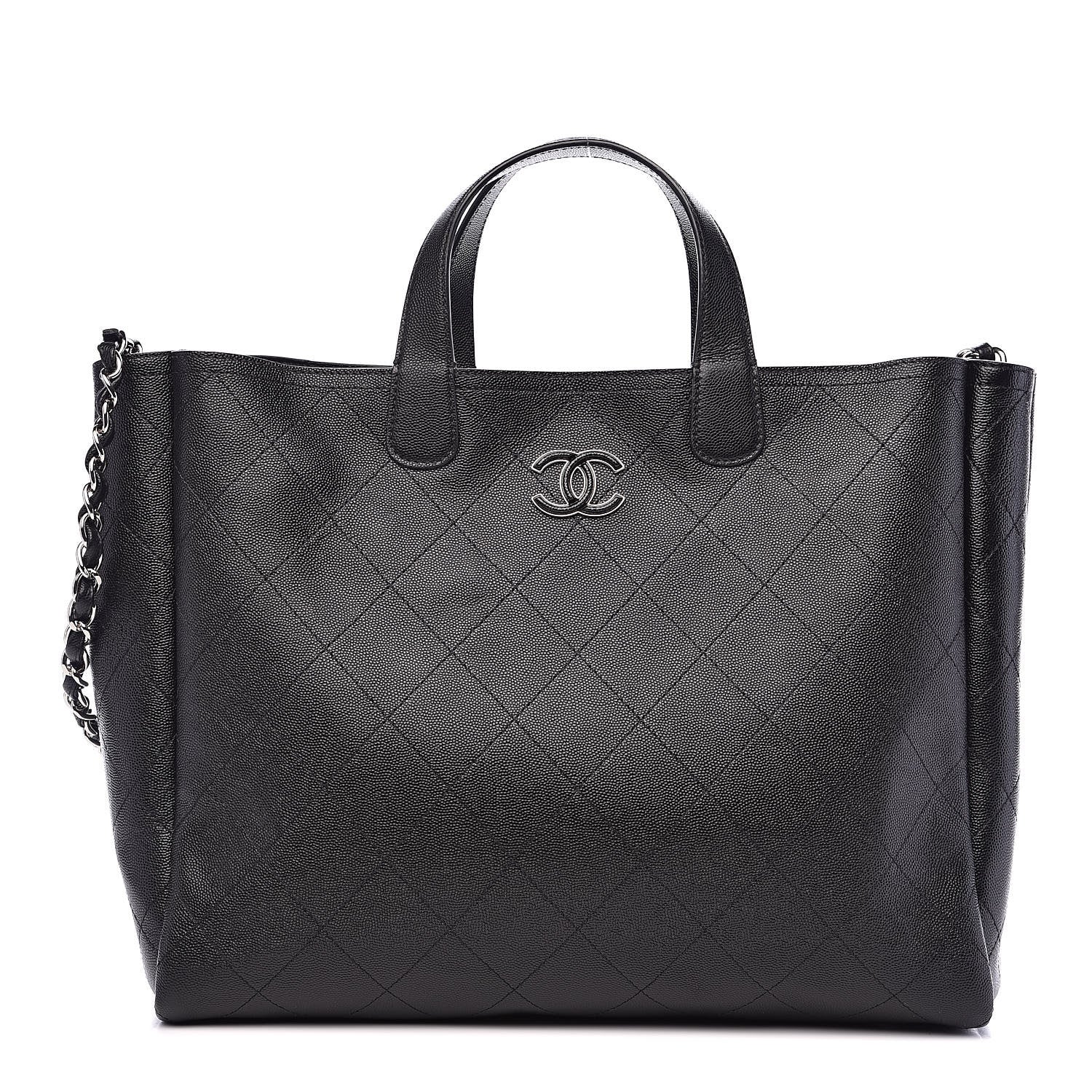 Chanel Caviar Stitched Large Shopping Tote Black 1 of 10