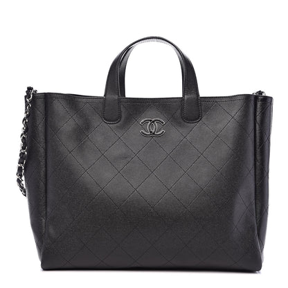 Chanel Caviar Stitched Large Shopping Tote Black 1 of 10