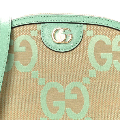 Gucci Monogram Jumbo GG Textured Dollar Calfskin Small Ophidia Dome Shoulder Bag Beige Pepperlight Mint 8 of 10