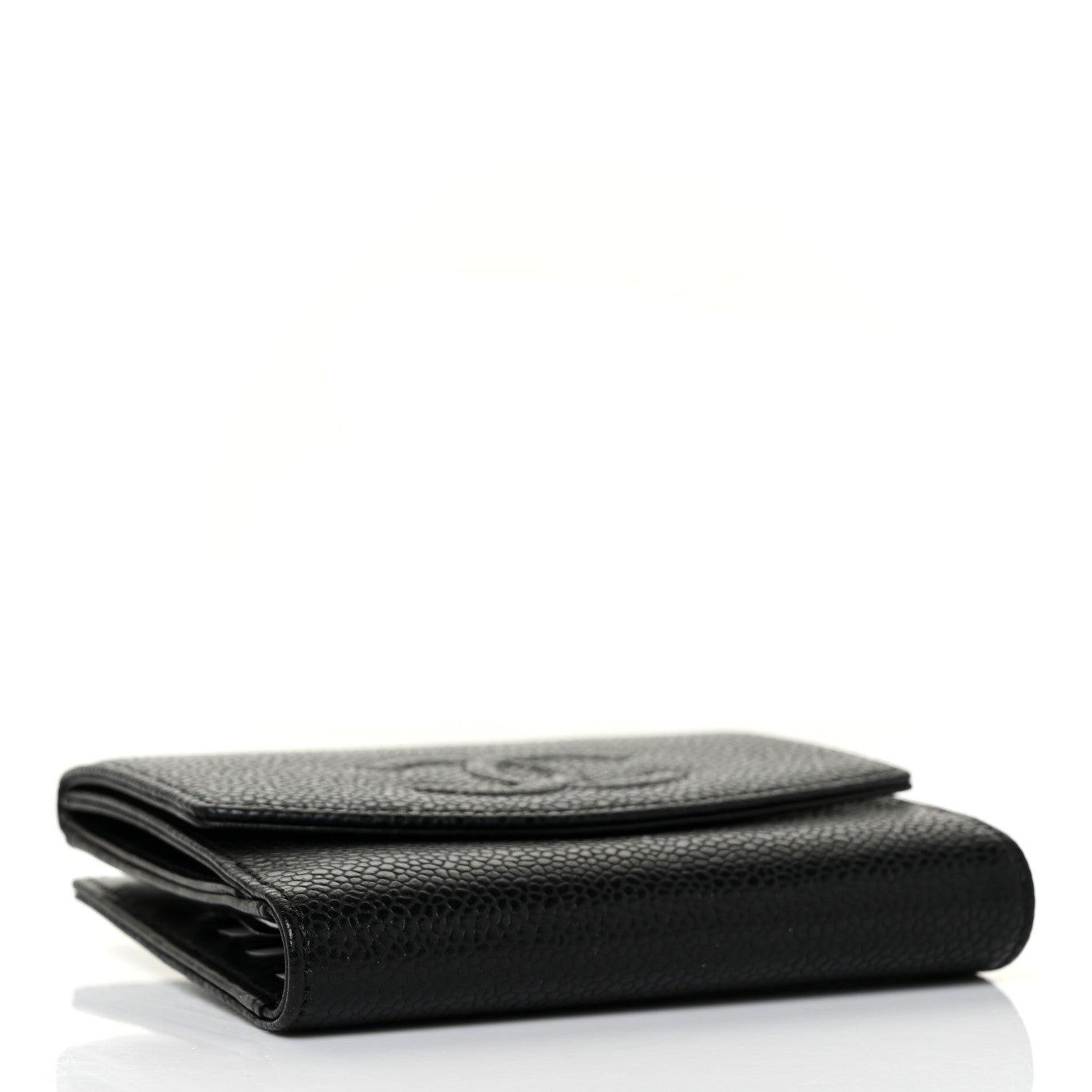 Chanel Caviar Timeless CC Compact French Wallet Black 4 of 10
