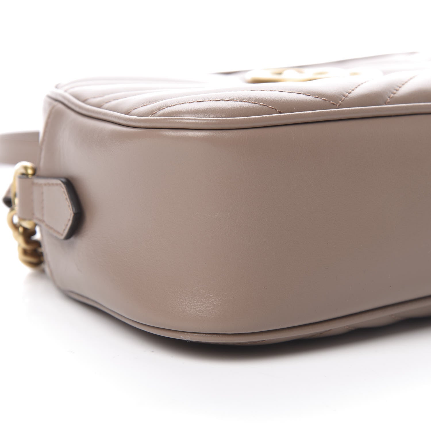 Gucci Calfskin Matelasse Small GG Marmont Chain Shoulder Bag Porcelain Rose 9 of 11