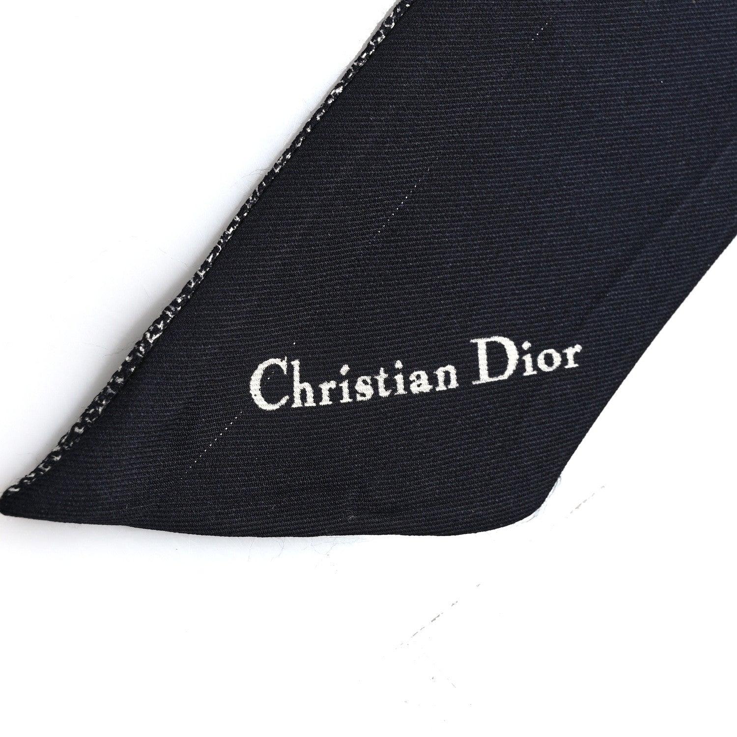 Christian Dior Silk 30 Montaigne Mitzah Scarf Black White 4 of 7