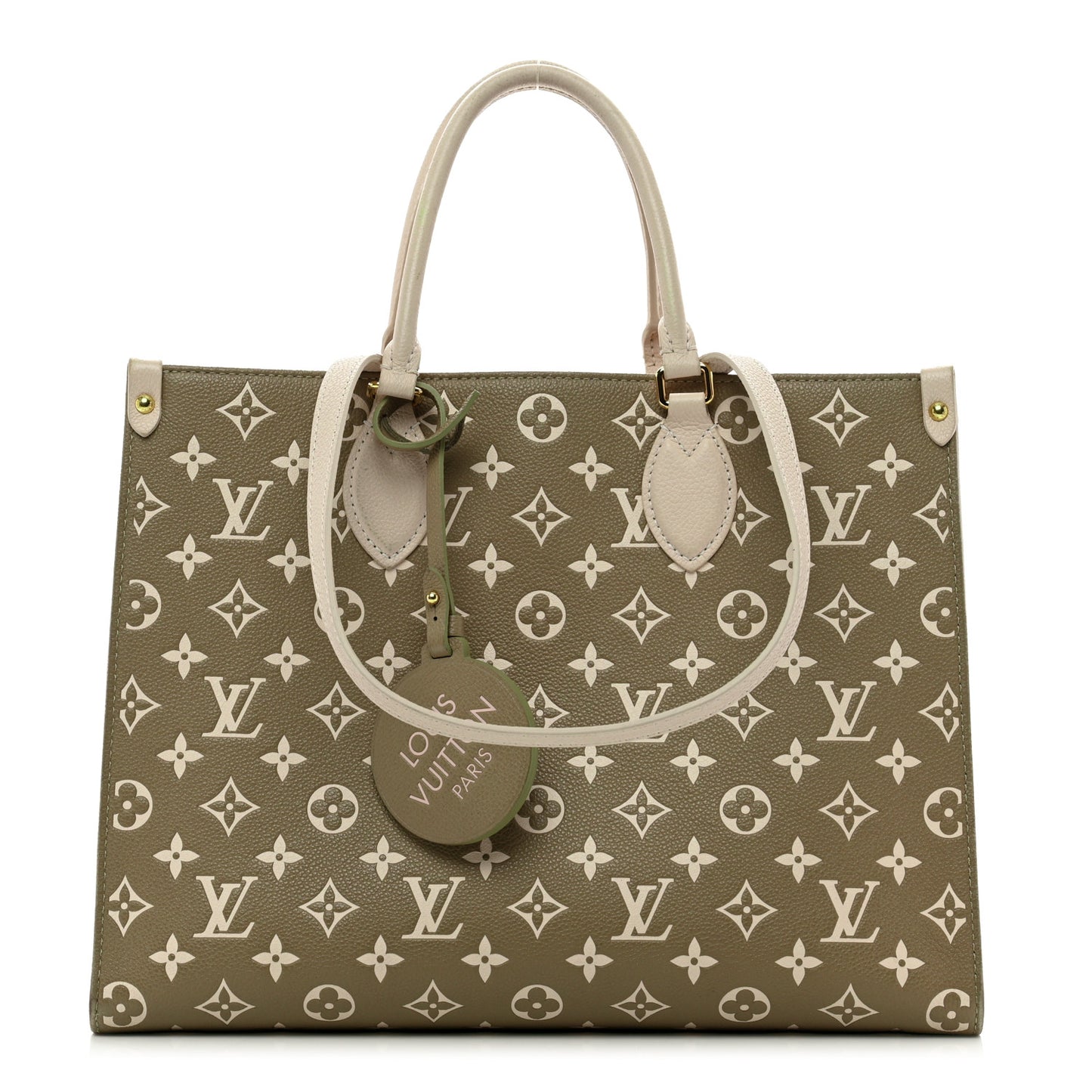 Empreinte Monogram Spring In The City Onthego MM Kaki Beige Cream