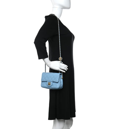 Chanel Lambskin Quilted Mini Pearl Crush Flap Light Blue 2 of 10