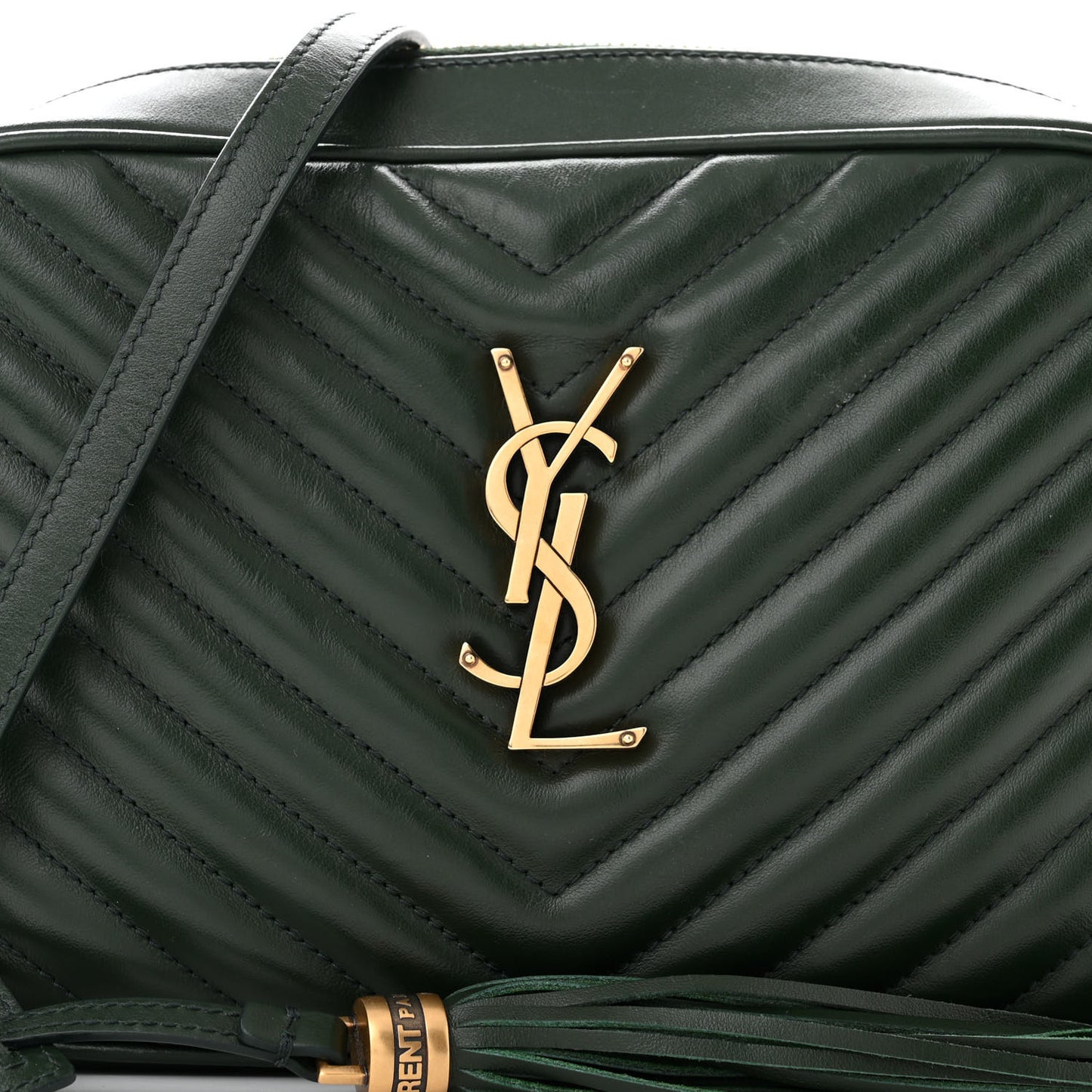 Calfskin Matelasse Monogram Lou Camera Bag Military Green