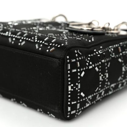 Christian Dior Satin Crystal Cannage Mini Lady Dior Black 9 of 9