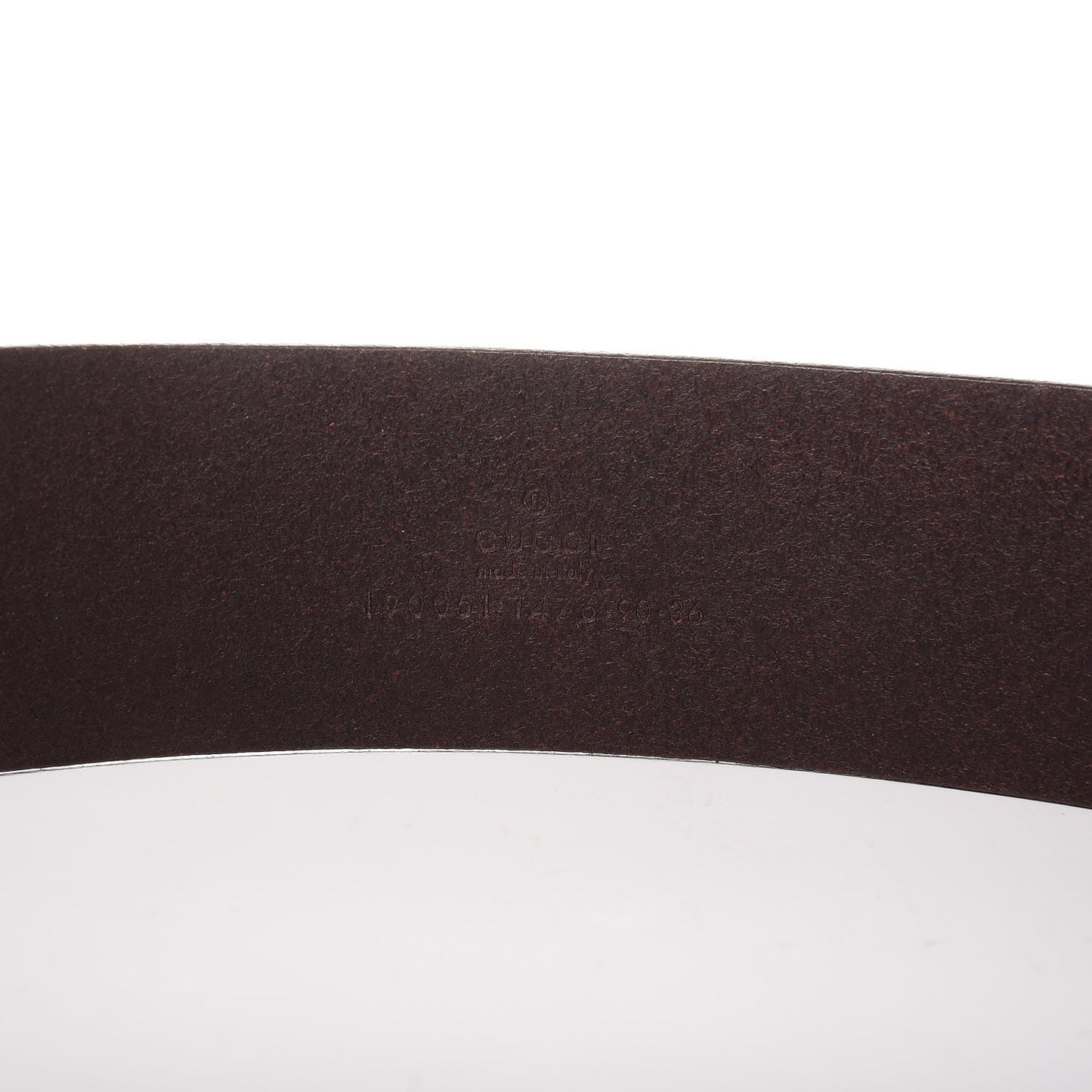 Guccissima Signature Belt 90 36 Dark Brown