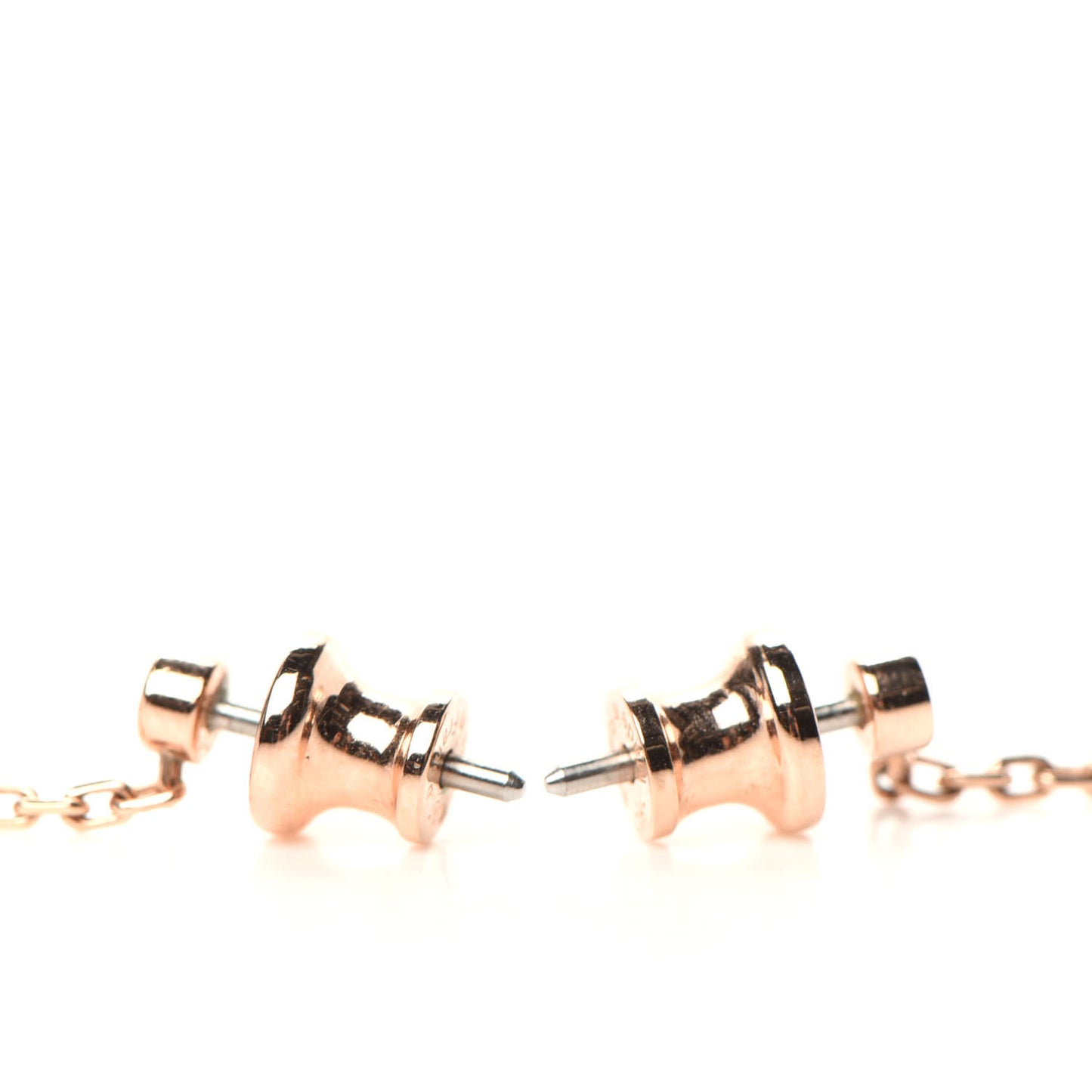 Rose Gold Lacquered Farandole Drop Earrings Black