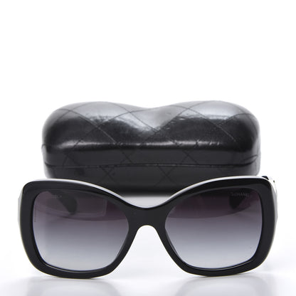 Chanel Acetate Metal Chain Square Sunglasses 5305 Black 8 of 8