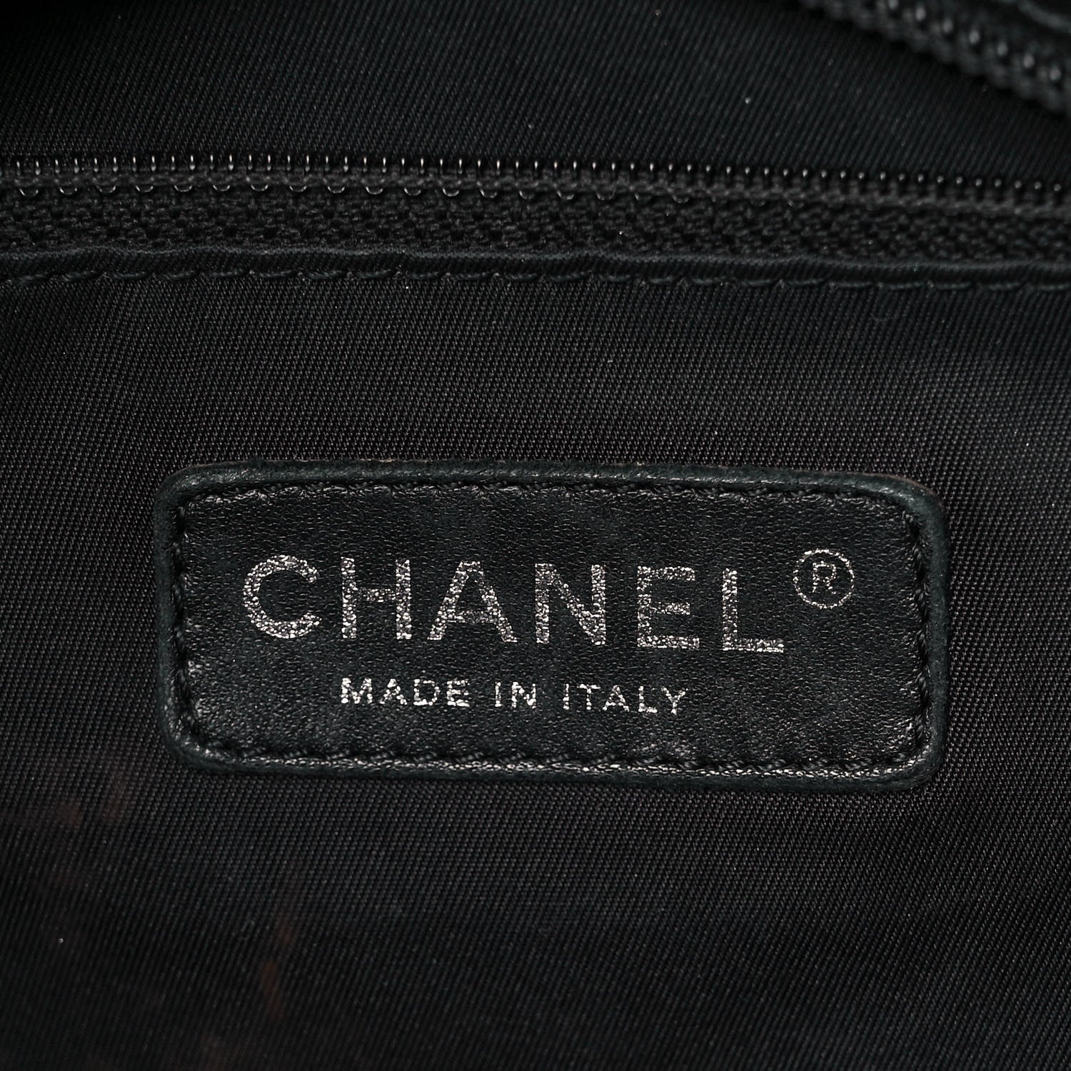 Chanel Coated Canvas Quilted Large Paris Biarritz Tote Black 6 of 10