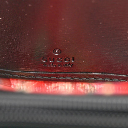Gucci Calfskin Web Trapuntata GG Zip Around Wallet Black 6 of 9