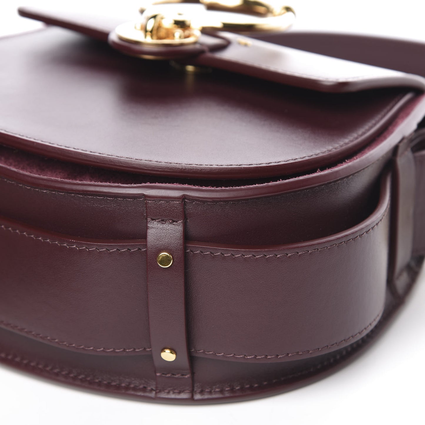 Calfskin Small Tess Bag Burnt Brown