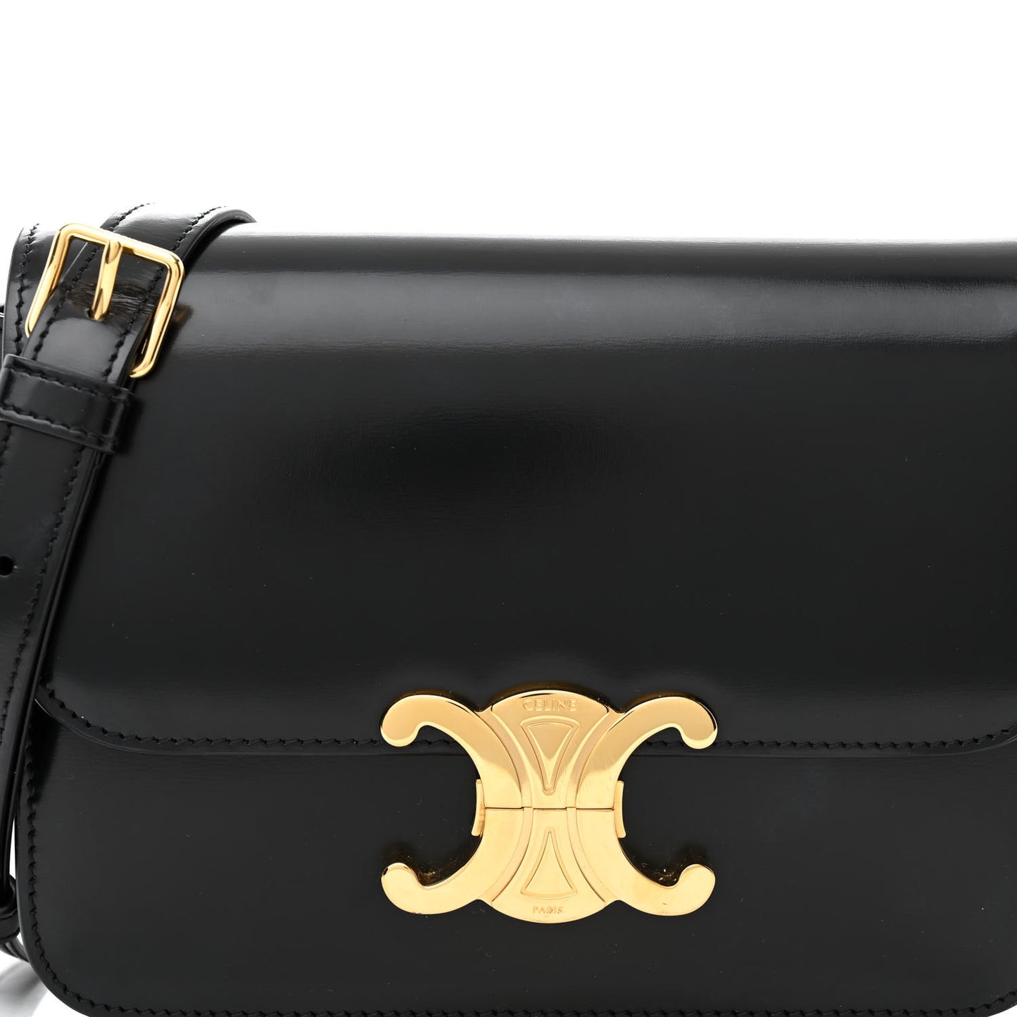 Shiny Calfskin Teen Triomphe Black