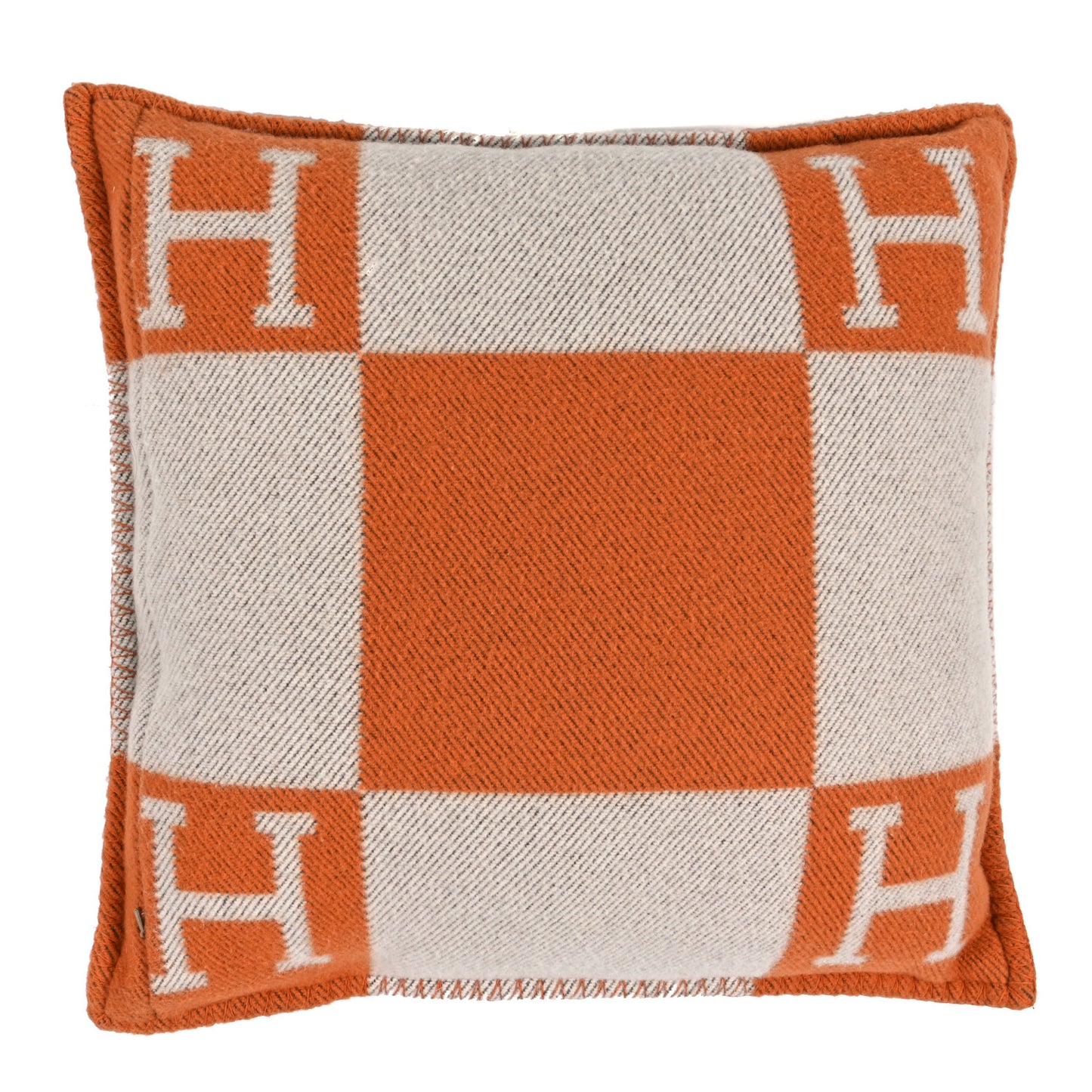 Wool Cashmere Avalon Pillow PM Ecru Potiron