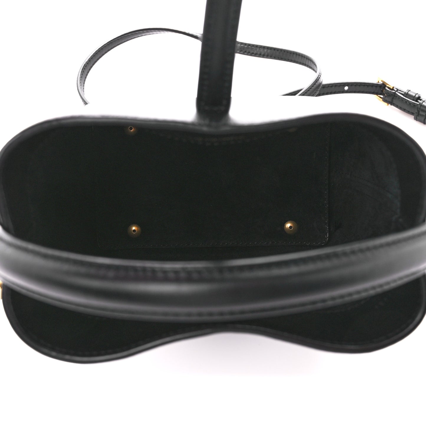 Shiny Calfskin Le 37 Mini Bucket Bag Black
