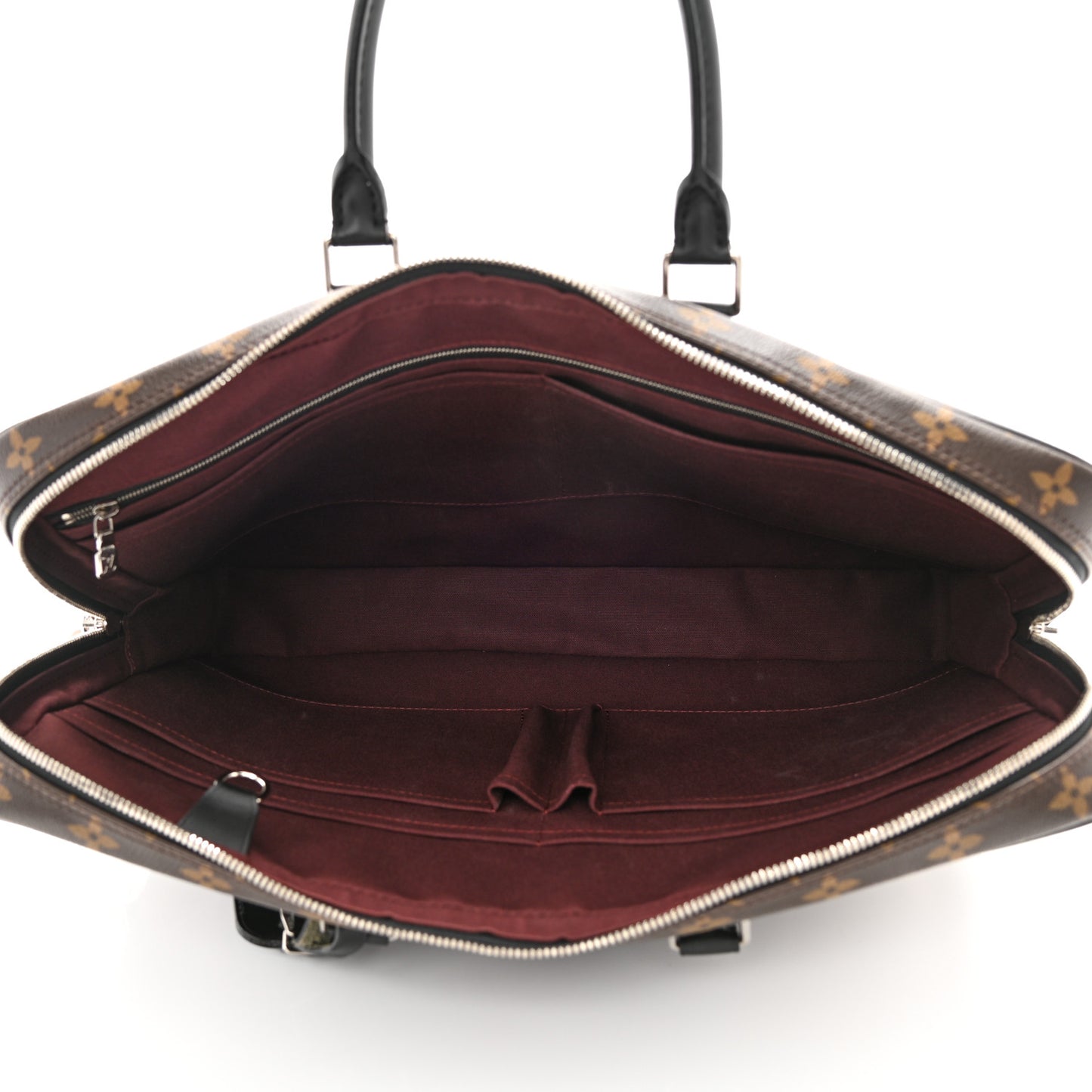 Monogram Macassar Porte Documents Voyage Soft Briefcase