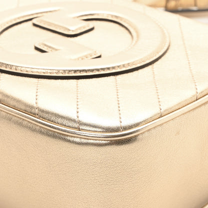 Gucci Metallic Sakai Be Green Calfskin Diagonal Stitched Small Blondie Shoulder Bag Golden Beige 10 of 10